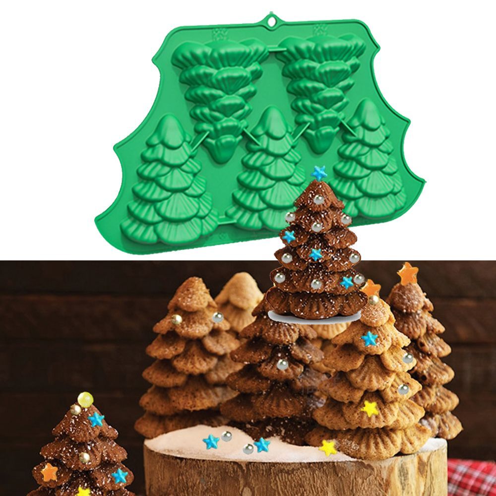 DIY Crafts Making Tools Silicone Mold Resin Mold 5Grid Christmas Tree