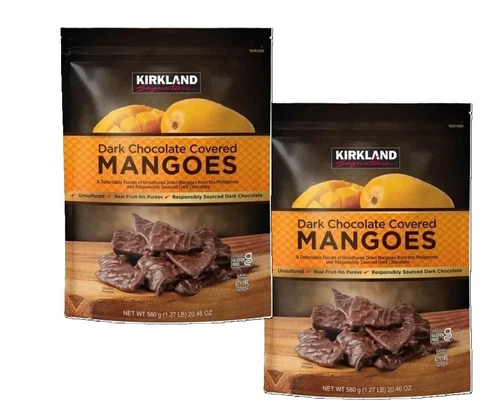 2-Pack Kirkland Signature Dark Chocolate Covered Mangoes, 2-Pack x 580 g