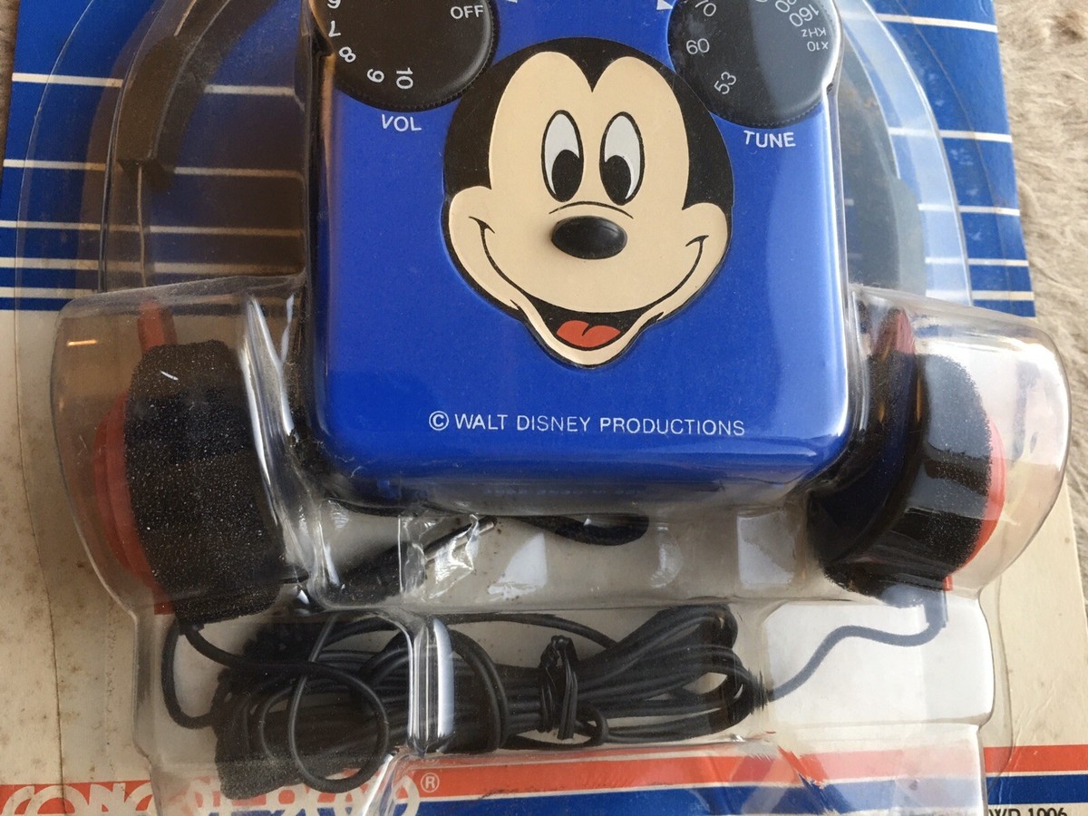 Vintage ca.1970's MICKEY MOUSE Walkman AM RADIO in Pkg DISNEY by