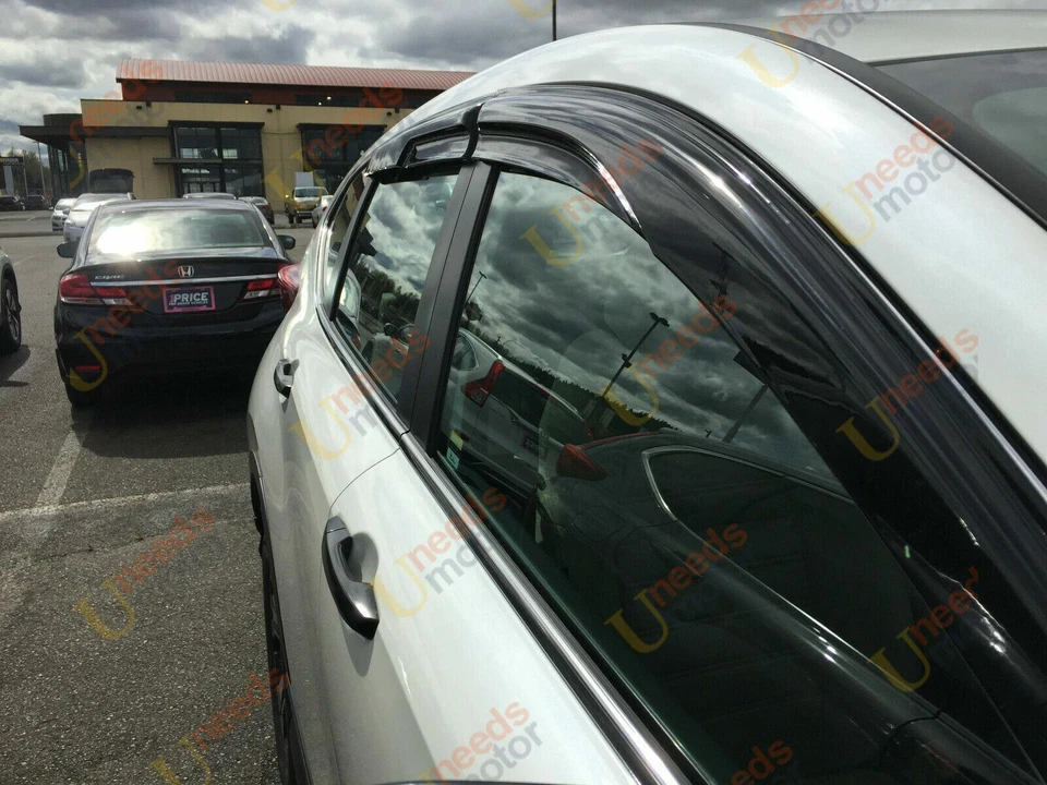 Para Honda CRV 2007-11 3D Mugen Estilo Canal Salida Ventana Viseras Sombras Protectores Foto 2 de 4