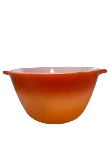 Fire King Cinderella Orange Ombré 7.5” Handled Bowl