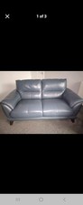 two seater leather sofa with chairs used