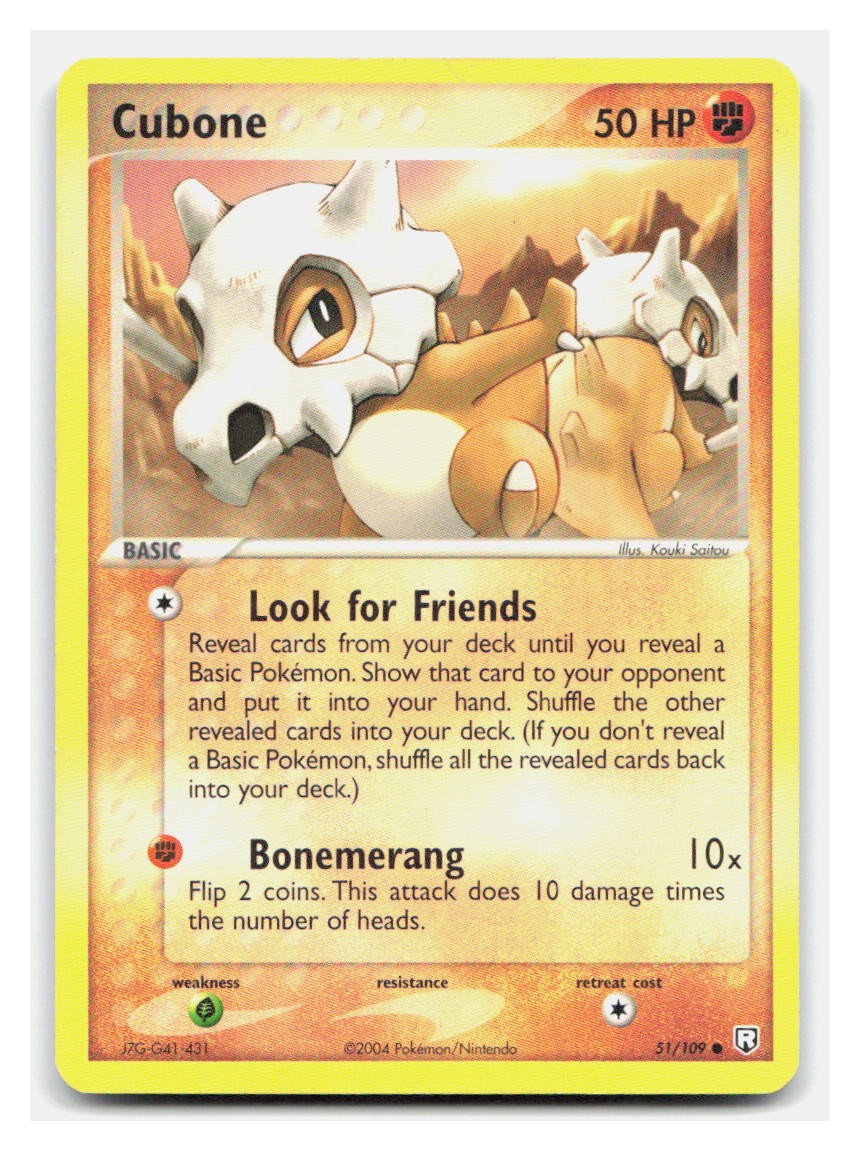 Pokemon Team Rocket Returns Cubone 51/109 Common