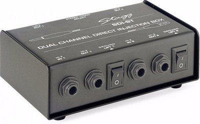 Stagg Model SDI-ST Dual Channel Direct Injection DI Box With Stereo/Mono Switch