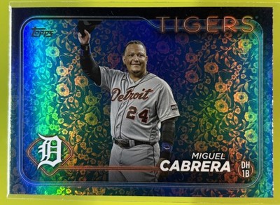 2024 Topps Miguel Cabrera Holiday Flowers /50 Detroit Tigers #201