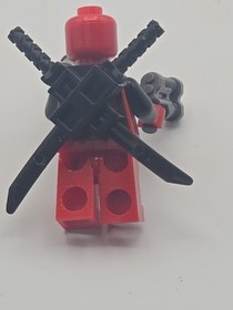 RARE Lego Deadpool Minifigure Marvel Wolverine's Chopper Showdown 6866 Sh0032 