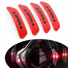 4x Red Reflective Car Door Open Sticker Safety Warning Tape Decal 4x Red Reflective Car Door Open Sticker Safety Warning Tape Decal