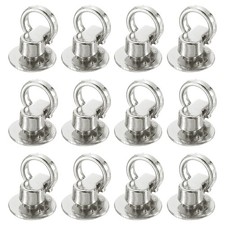12Pcs Screw Round Head Rivet, 12mm Pull Ring Rivet Fasteners Silver 