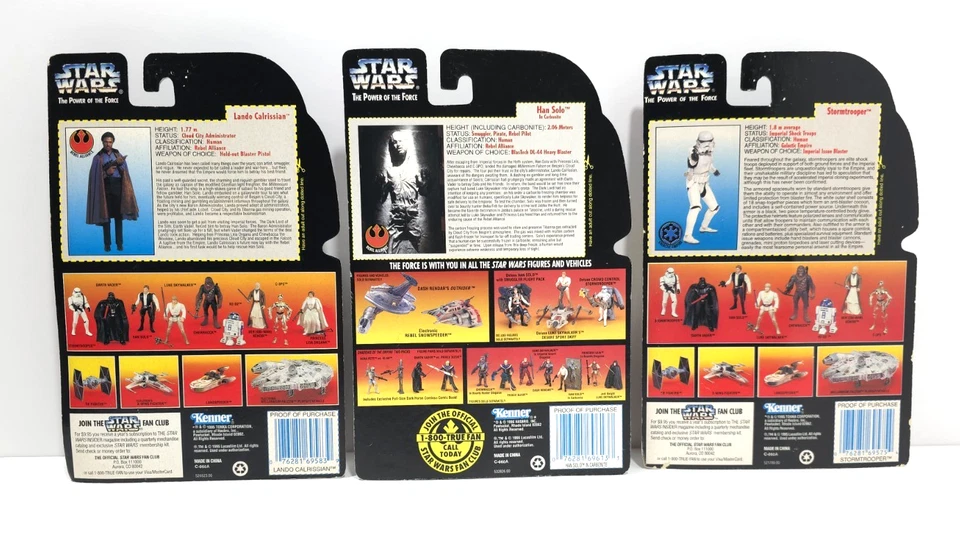 STAR WARS POTF2 Lot "Hey Buddy" Han Solo Carbonite/Lando Calrissian/Stormtrooper - Image 2 of 4