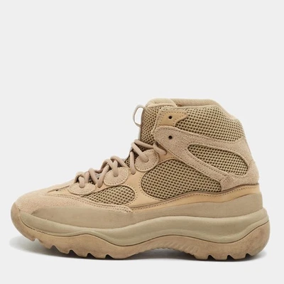 Baskets montantes Yeezy x Adidas Desert Boot pointure 42,5 marron en maille e... - Photo 1/4