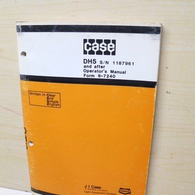 CASE DAVIS DH5 Trencher Operator Maintenance Manual Owner guide book operation