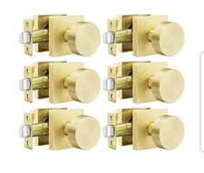 Goldenwarm Privacy Gold Interior Door Knobs, Zinc-Alloy Heavy Duty Interior.R1W4