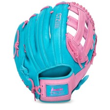 Baseball Fielding Glove 12.5 H Web Cowhide Leather Blue Pink CTZ5000 Franklin