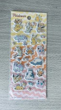 Pokemon Puffy Sticker Sheet Pikachu Eevee Mimikyu Jigglypuff Japan Kawaii