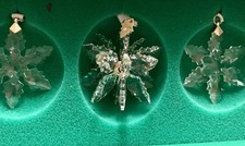 Swarovski 2024 3D, 3er Sterne Set, Transparent/Gold 5674419