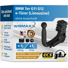 ANHÄNGERKUPPLUNG für BMW 7er G11 G12 15-19 vert. abnehmbar GDW +13pol E-Satz ABE