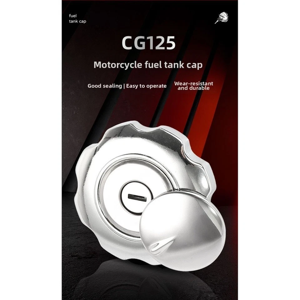 Strong Metal Fuel Tank Cap for For HONDA For CG125 XF125 ZJ125 with Secure Lock - Image 3 of 4
