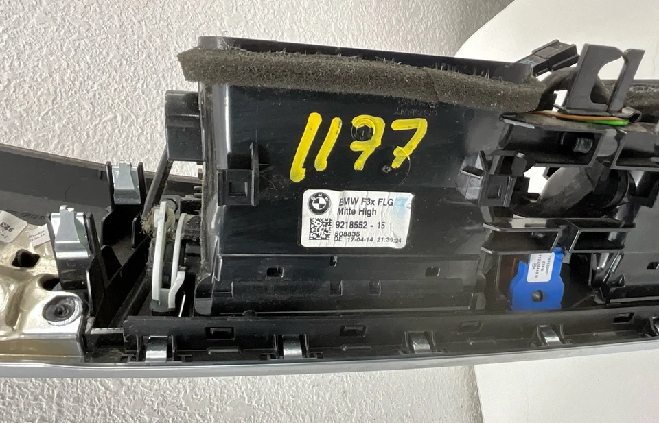 BMW 328i 2014 convertible tablero central moldura de ventilación de grano de madera 921855215 OEM Foto 4 de 4