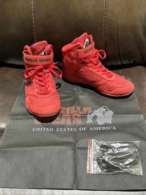 Gorilla Wear Red High Top Weightlifting Shoes Size US Men s Women s  5/6.5