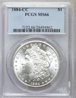 1884-CC PCGS  MS66 Morgan Silver Dollar Blast White