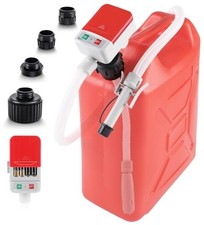 Fuel Transfer Pump with Auto-stop Sensor and 4 Tank Adapter, 2.4GPM 51" Red