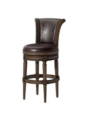 Maven Lane Pullman Bar Stool with Marksman Saddle Vegan Leather