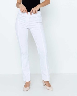 Hose weiß 36 Damen Hose Schlupfhose Denim Gummibund UVP: 59,99  5.6363