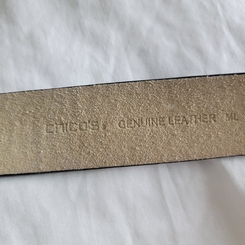 Chico’s schwarzer verstellbarer Ledergürtel Medaillons Boho Damen Größe M/L - Bild 10 von 11