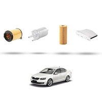 Hoffcar Set Service - 4 Filter FüR Skoda Octavia Ii 2.0 Fsi 110Kw Von 2004 Al