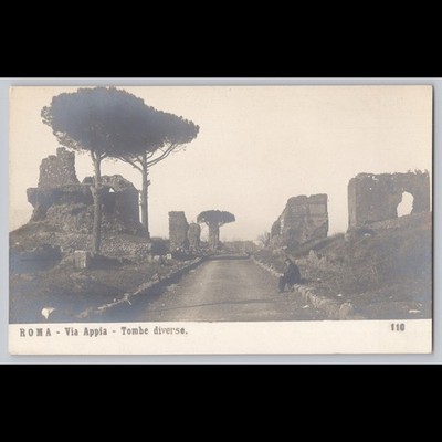 Postcard Rome Via Appia Tombs Diverse Italy Architecture