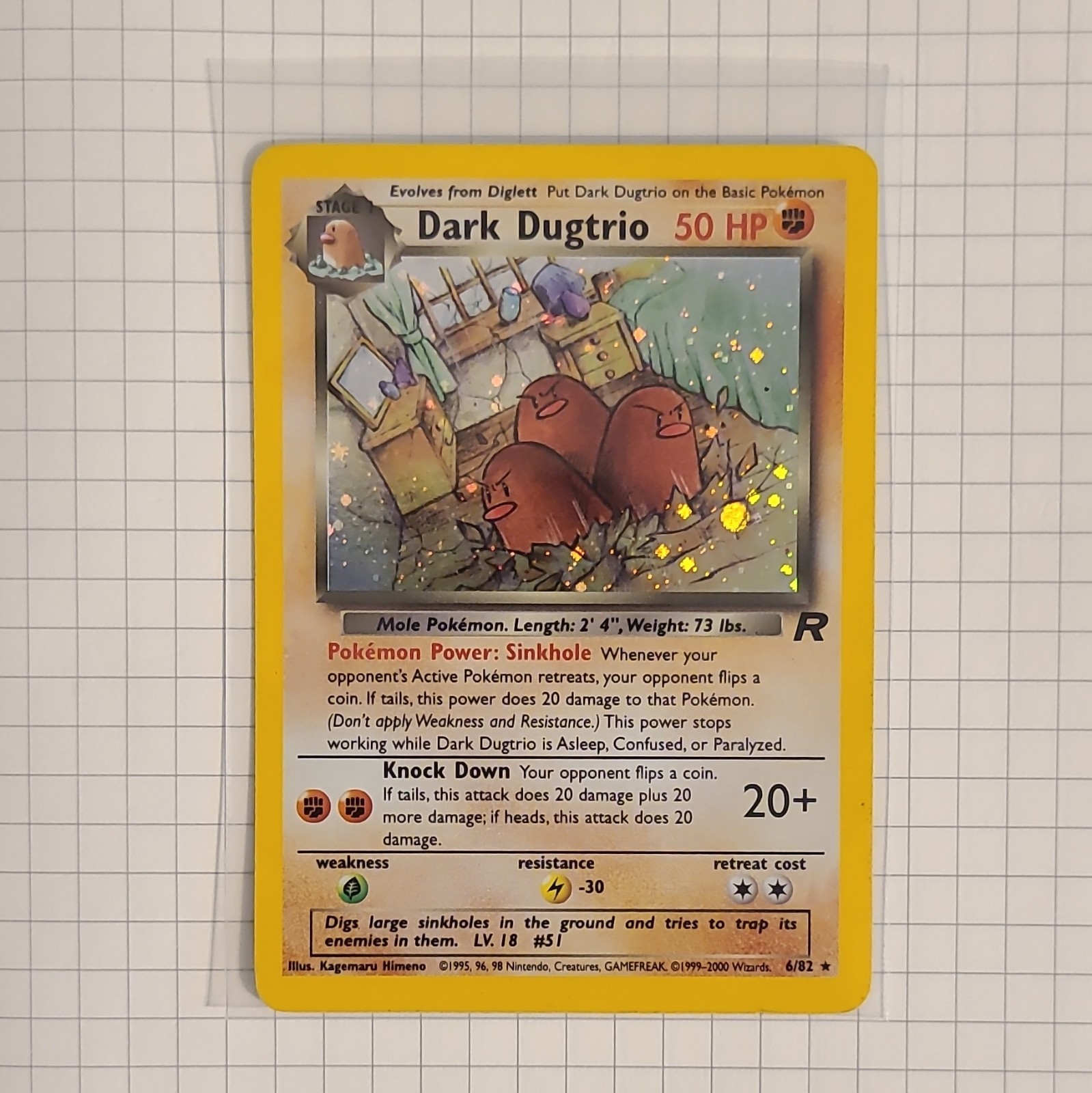 Dark Dugtrio - Team Rocket (TR) 6/82 Holo Rare Unlimited