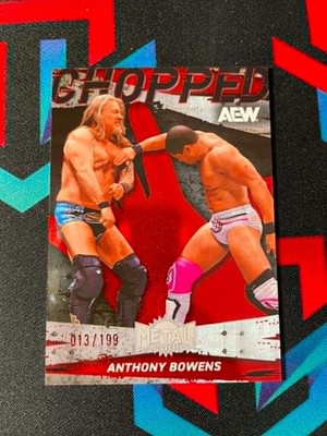 Upper Deck AEW Metal 2025 Anthony Bowens /199 Red Chopped Card