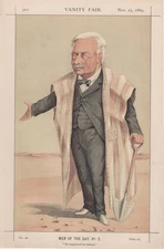 Antique Vanity Fair Engineer Litho of Ferdinand de Lesseps, 1869