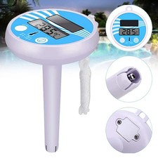 Pool Solar Powered Digital Thermometer IP68 Waterproof with Rope for Outdoor New
