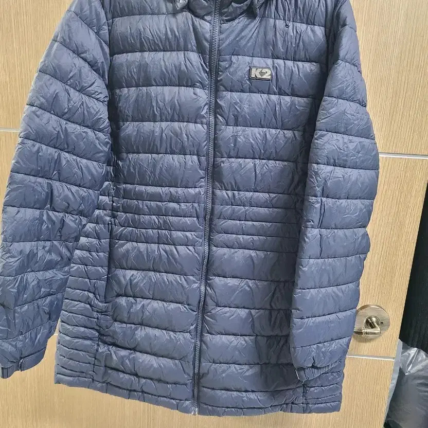 K2 Light Down Padding, Navy Hooded Jacket, Size 1… - image 3