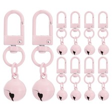 20Pcs, Dog Bell Cat Bell Dog Collar Bell Small Pet Bells Keychain Light Pink