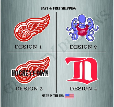 #ad DETROIT RED WINGS HOCKEY NHL LOGO VINYL STICKER DECAL CAR TRUCK WATER RESISTANT $4.23