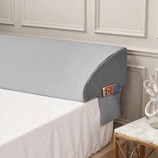 Bed Wedge Pillow for Headboard – High-Density Foam Fills Gaps (0-8") Between ...