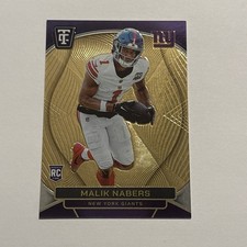 Malik Nabers 2024 Totally Certified Mirror Orange Parallel Rookie /399 Giants