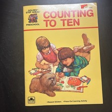 Vintage 1984 GOLDEN STEP AHEAD Addition Flash Cards- Counting To Ten  Shapes