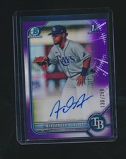 ALEXANDER OVALLES 2022 BOWMAN CHROME 1ST PURPLE REFRACTOR RC AUTO 139/250 #AO