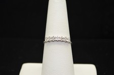 Sterling Silver Ring w/ Square Clear Accent Stones SZ 7.0 FMF408