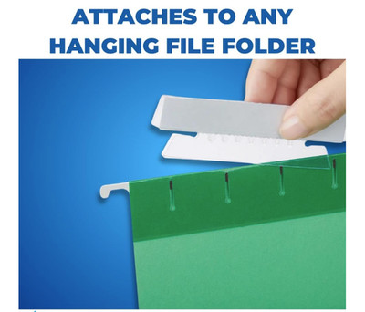 Office Folder File Tabs Inserts pack of 100 3 1/2 Inch