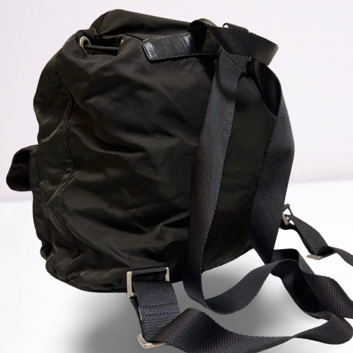 PRADA backpack triangular logo plate nylon leathe… - image 4