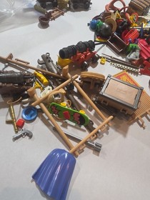 Huge Lot of Vintage Playmobil Vehicles parts and people