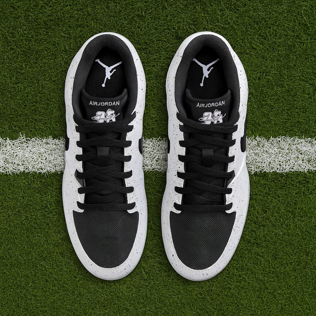 Jordan Stadium 90 Low TD White Speckle Football Cleats HQ0210-100