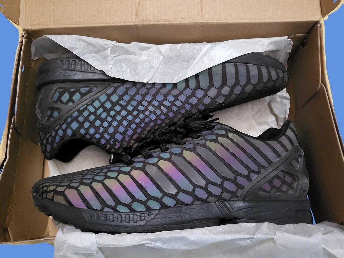 Adidas 10.5 ZX Flux XENO ReflectiveB24441 Snake Texture Blk