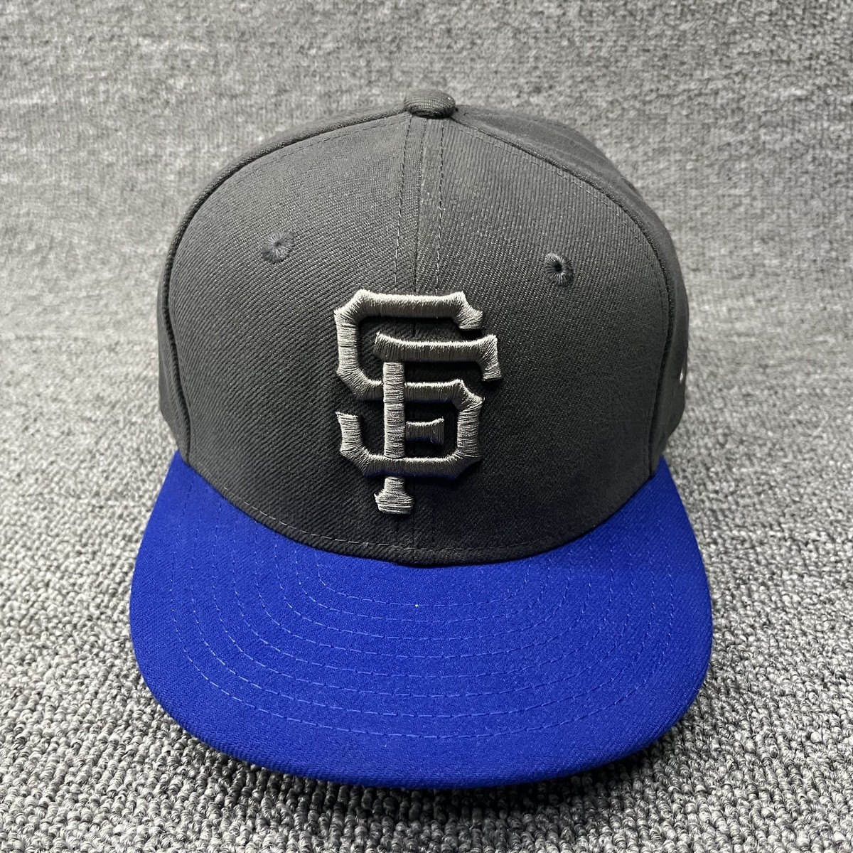 New Era 59FIFTY San Francisco Giants SF Pop Tonal Fitted Hat Graphite Blue 6 7/8