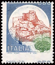 Castelli Lire 350 Variety Displaced Notching