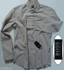 NWT Hugo Boss Black Label By Hugo Boss Stripe Regular Fit Sport Shirt